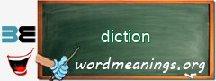 WordMeaning blackboard for diction